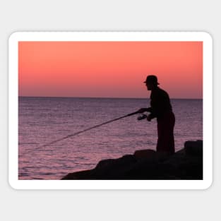 The Lonely Fisherman Sticker
